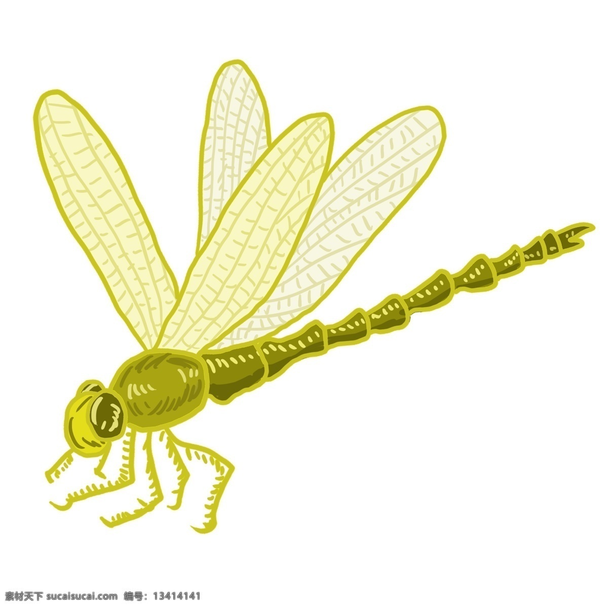 黄色蜻蜓图案 虫子 飞翔 昆虫