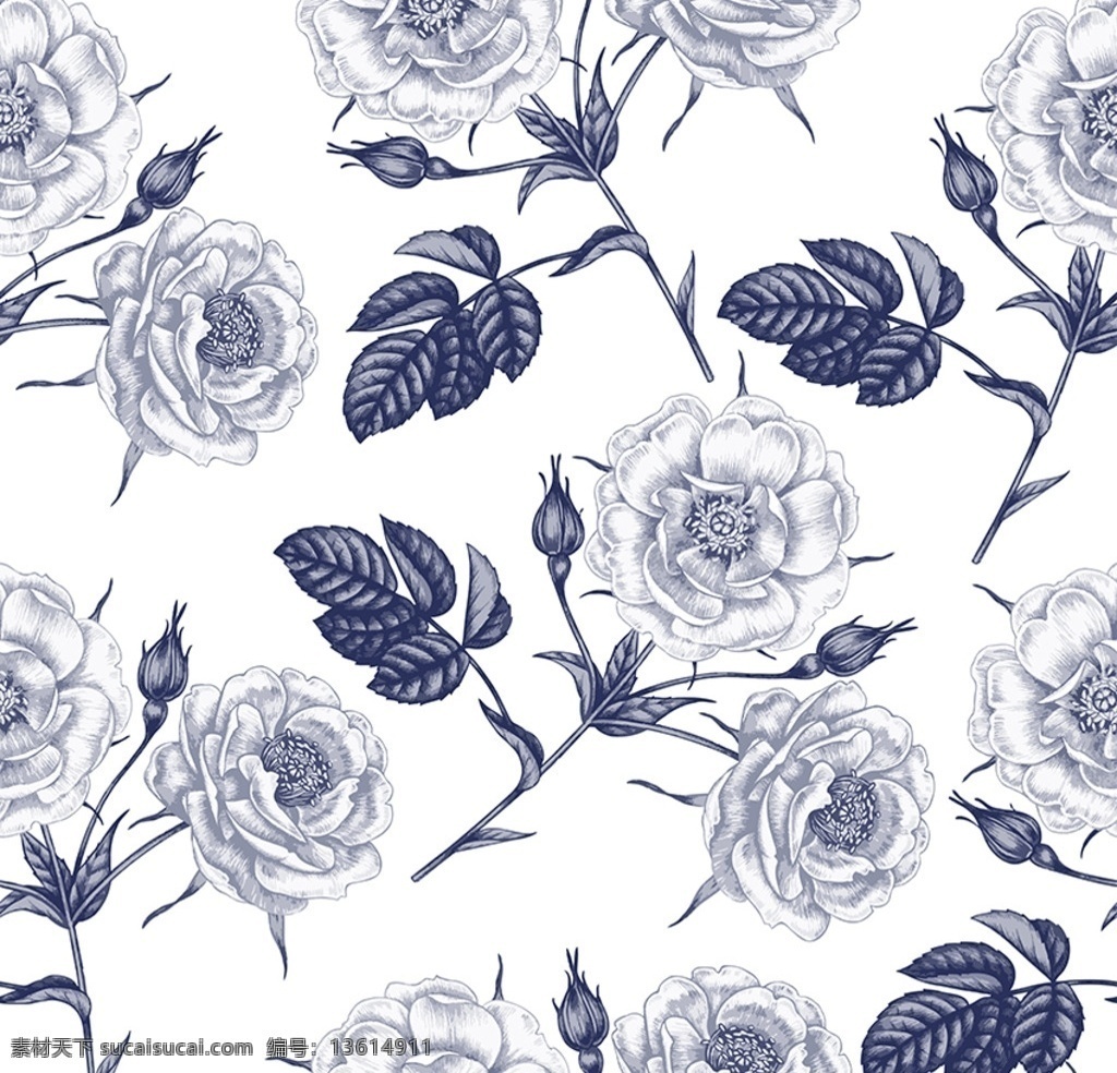 线条素描花朵 线条 素描 花朵 手绘 盛开 韩国 底纹边框 背景底纹