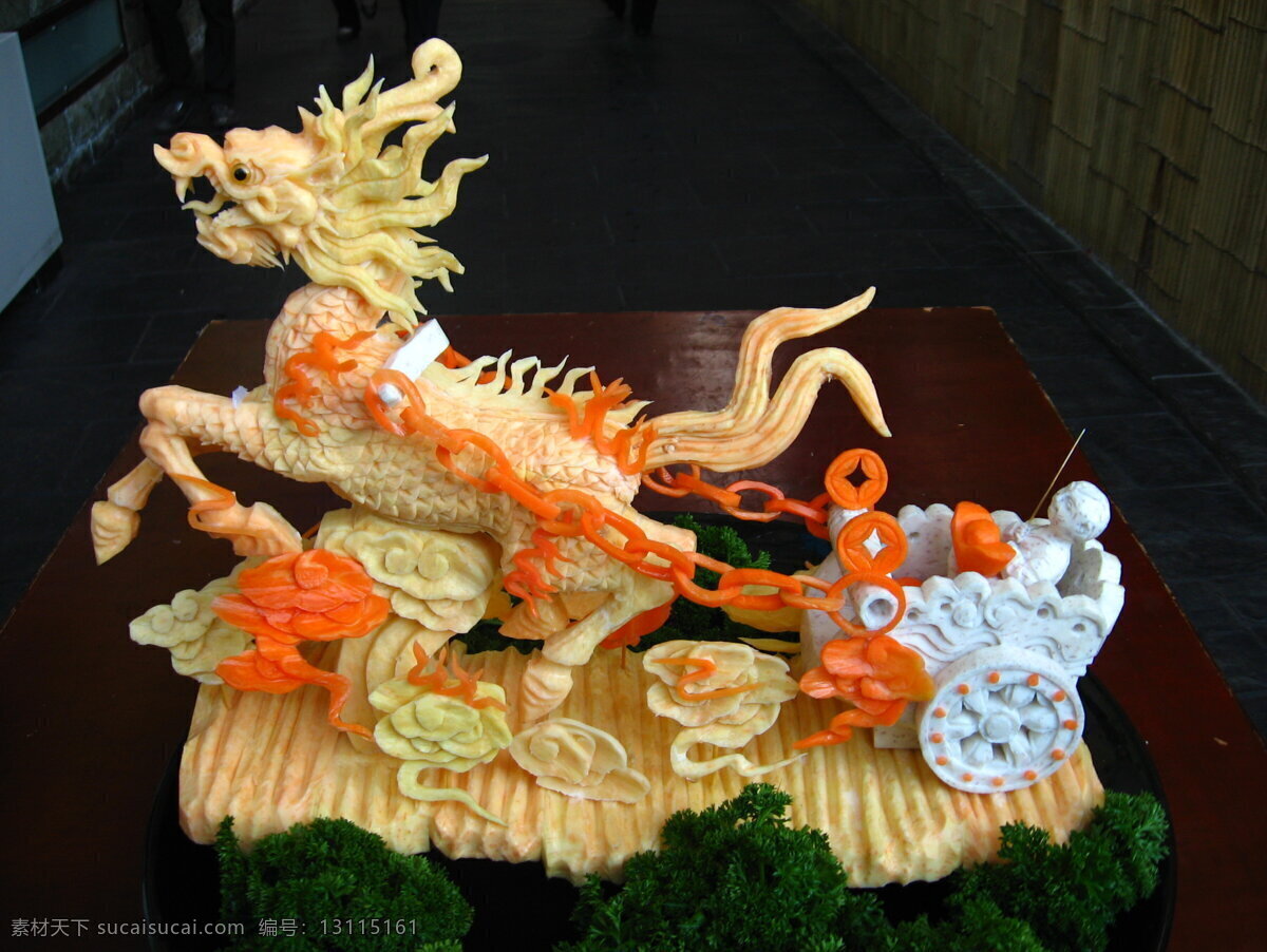 食品 雕刻 麒麟 送 子 食品雕刻 麒麟送子 餐饮美食 食物原料 中国 烹饪 摄影图库
