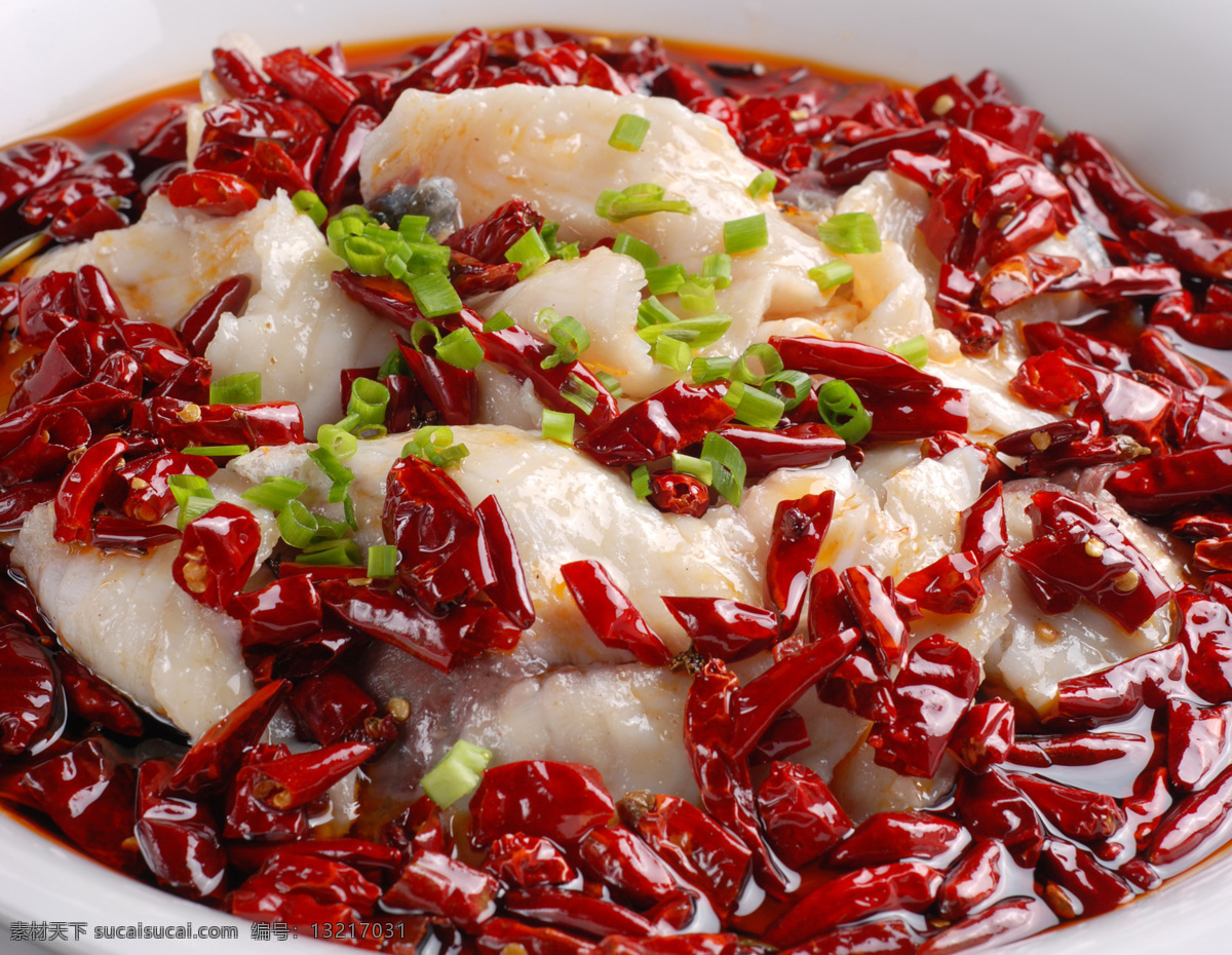 沸腾鱼片 鱼 草鱼 鱼片 麻辣水煮鱼片 传统美食 餐饮美食 红色