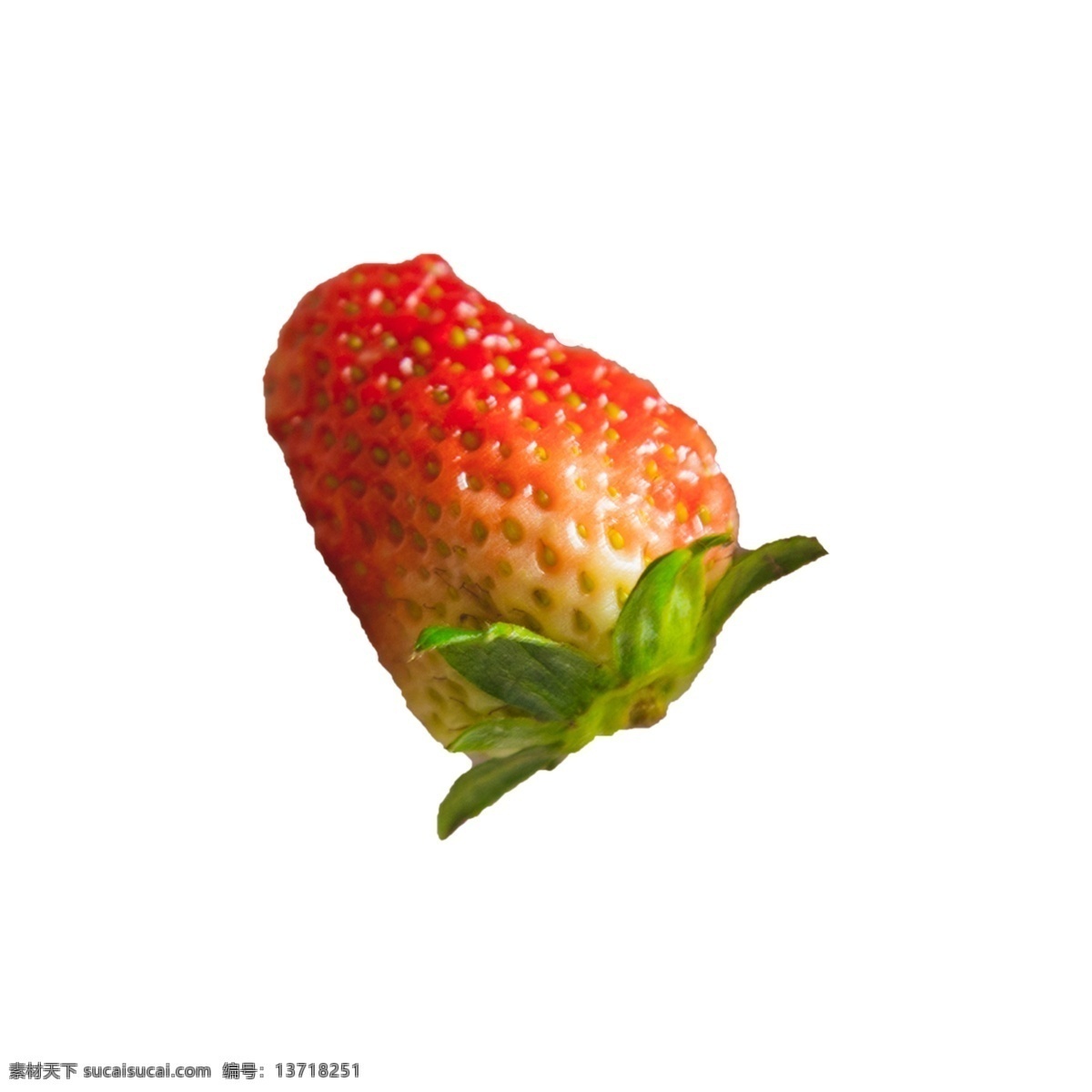 颗 草莓 实拍 免 抠 一颗草莓 水果 新鲜 实物拍摄 摆拍 奶油草莓 绿叶 植物 叶子 清甜 维生素 营养 红颜大草莓