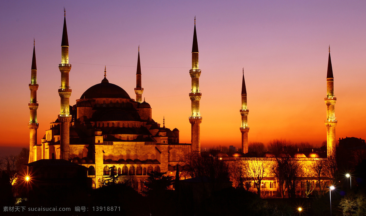 蓝色 清真寺 夜景 伊斯坦布尔 风景 蓝色清真寺 城市风景 土耳其风景 风光 美丽风景 城市风光 环境家居 黑色