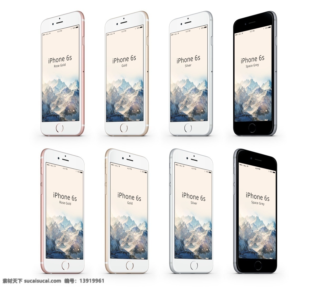 iphone 6s 四 角度 种 颜色 展示 高清 白色