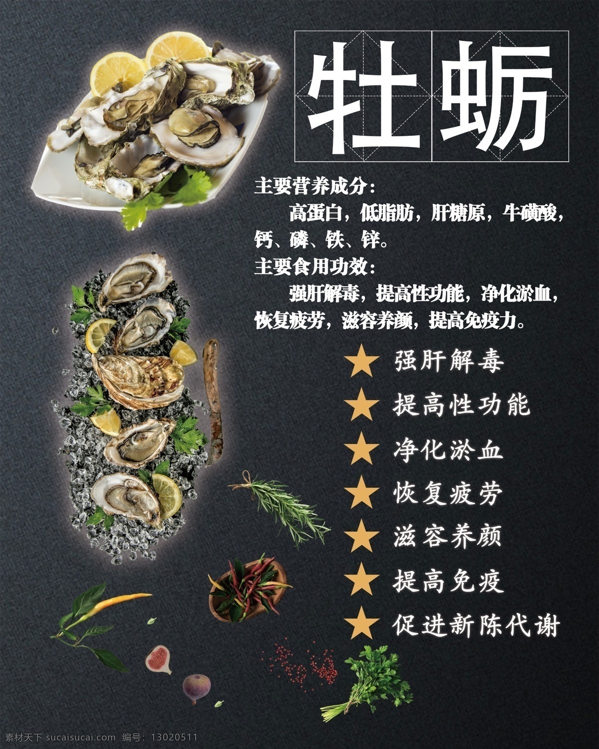 乳山牡蛎 牡蛎介绍 写真 海报 喷绘 展架 丑小鸭广告 分层