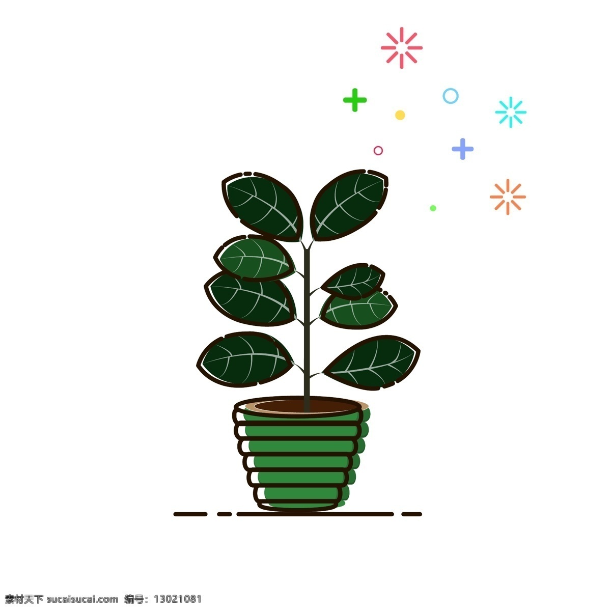手绘 矢量 mbe 风格 小 清新 植物 手绘矢量 可爱 小清新 绿植 净化空气 透明底免抠