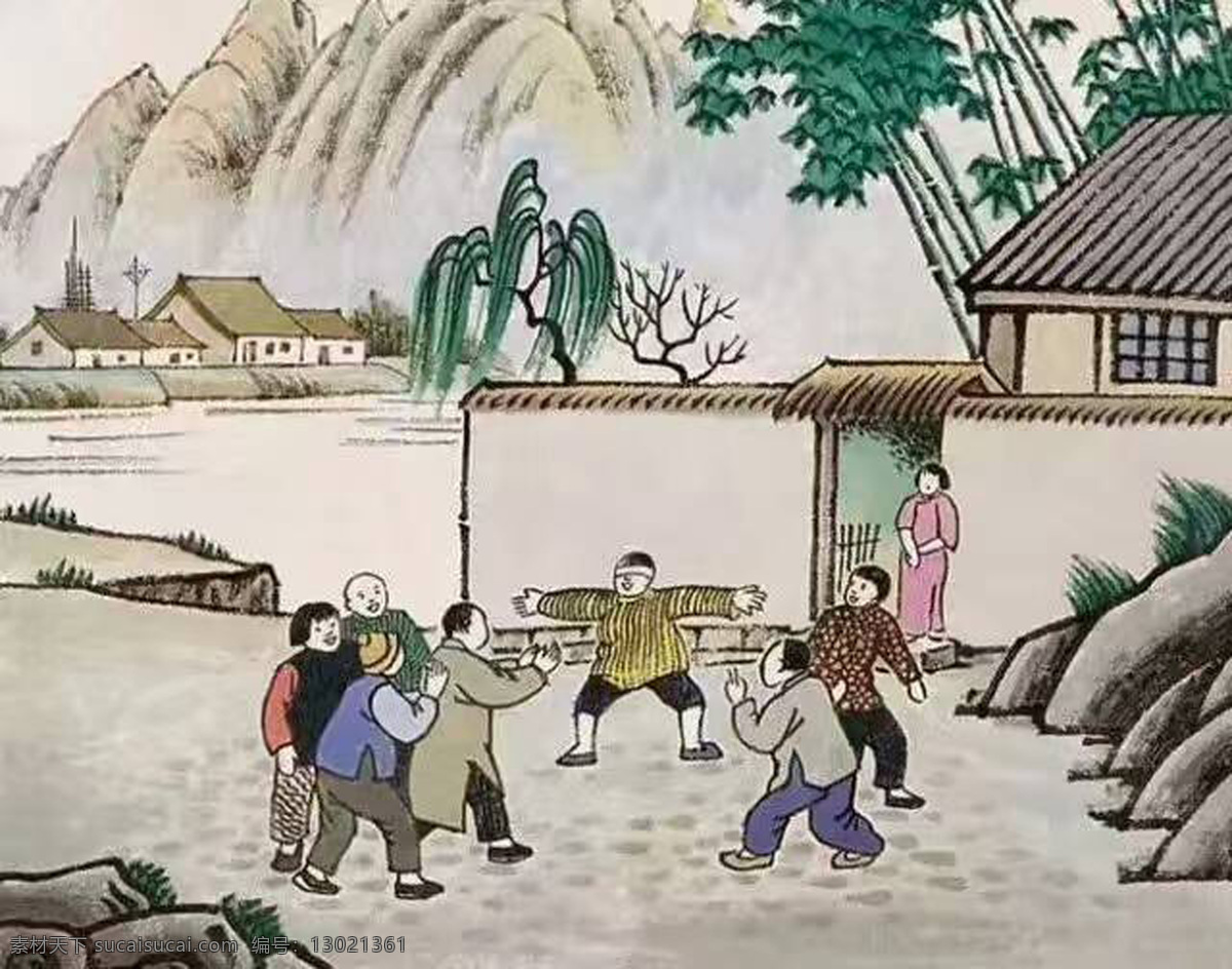 古代人物 漫画 绘画 文化艺术 古代小孩 小孩 玩耍小孩 捉迷藏 儿时游戏 儿时玩伴 开心 欢乐 童真 童年 无忧 油画 古代人 古代 人物 古代生活状态 生活 古代生活 人物画 生活状态 享受生活 摄影图 绘画书法