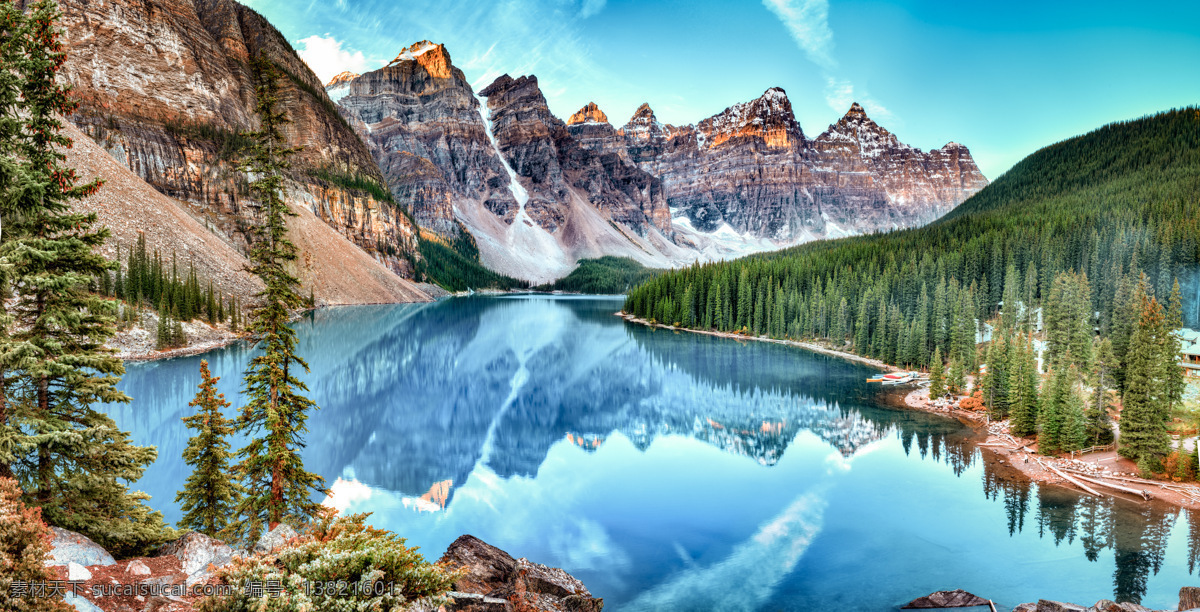 山水画 湖泊 墙布 高清大山 树林 风景 自然景观 山水风景