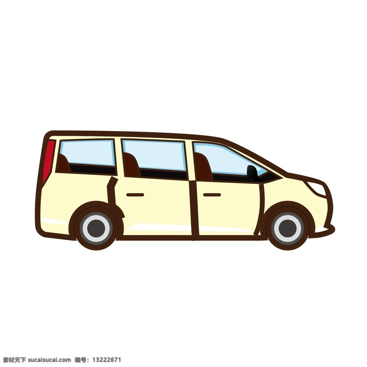 原创 矢量 卡通 商务车 商用 交通工具 车 手绘