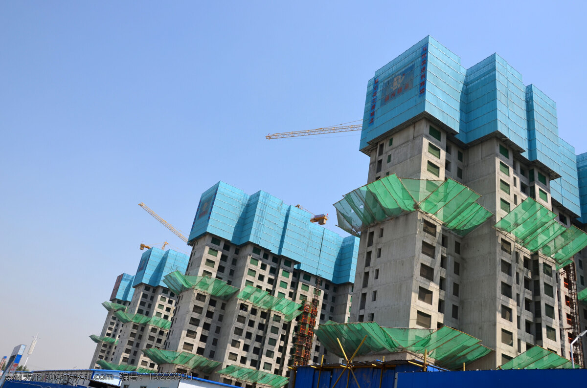 塔吊 建筑 工地 在建楼房地产 地产 建筑园林 建筑摄影