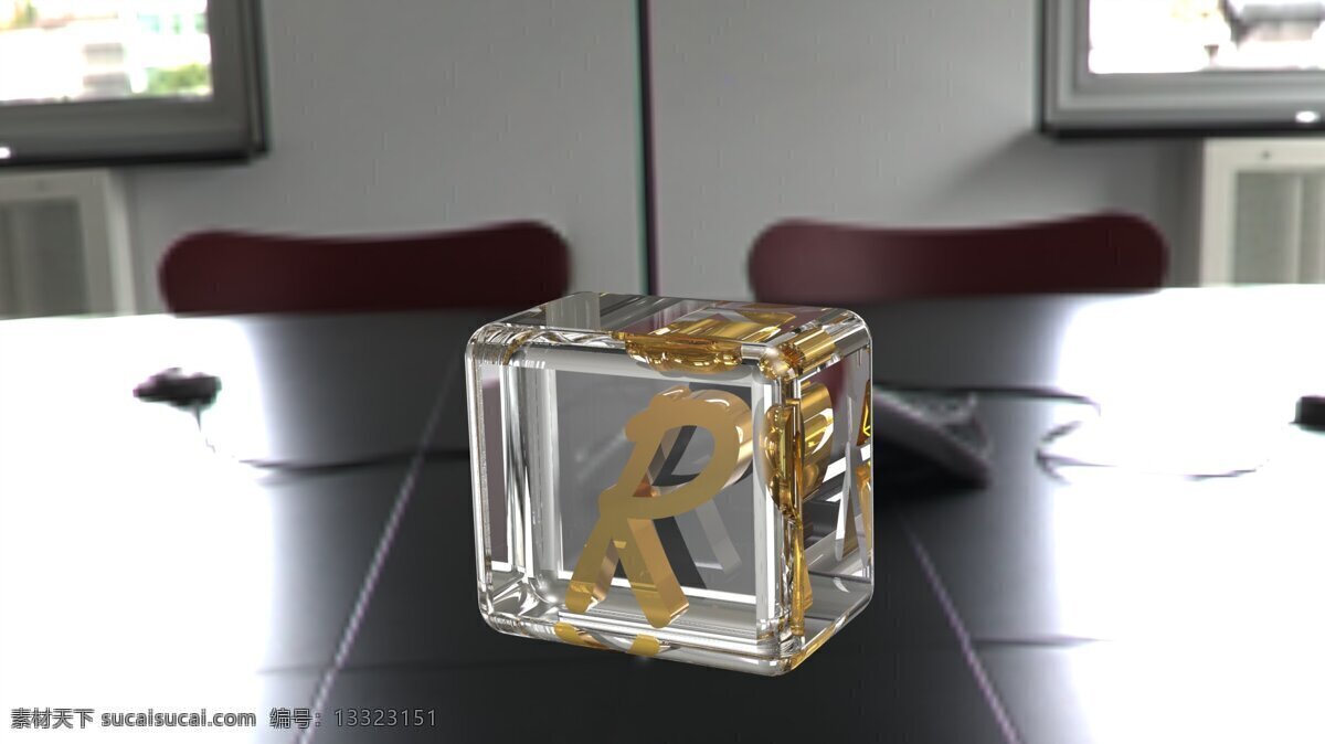 r 立方体 水晶 立方 晶体 3d模型素材 家具模型