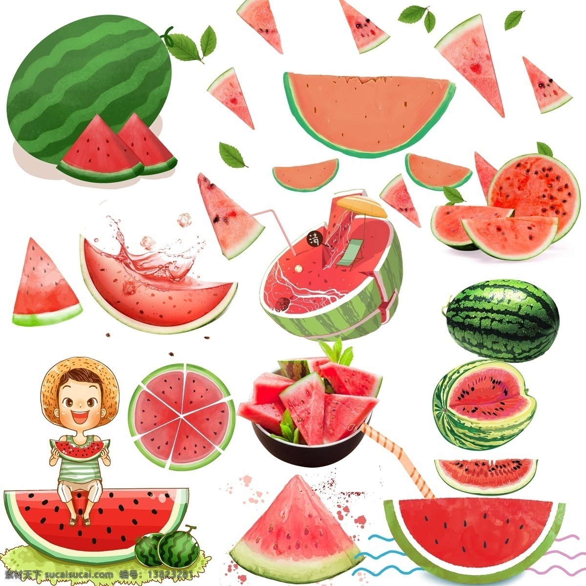 西瓜素材 西瓜png 西瓜图片 卡通西瓜 切片西瓜 西瓜果盘 西瓜饮料 西瓜psd 三角西瓜 西瓜水果 切开西瓜 大西瓜 西瓜装饰 漂浮西瓜 吃西瓜 分层