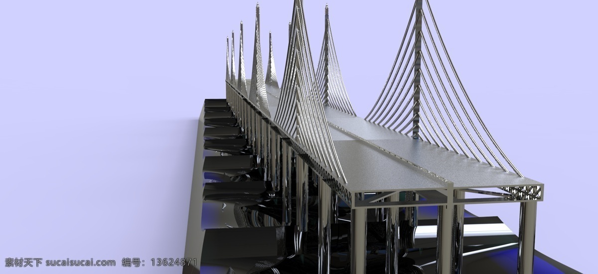 桥免费下载 凤凰 爱迪生 3d模型素材 建筑模型
