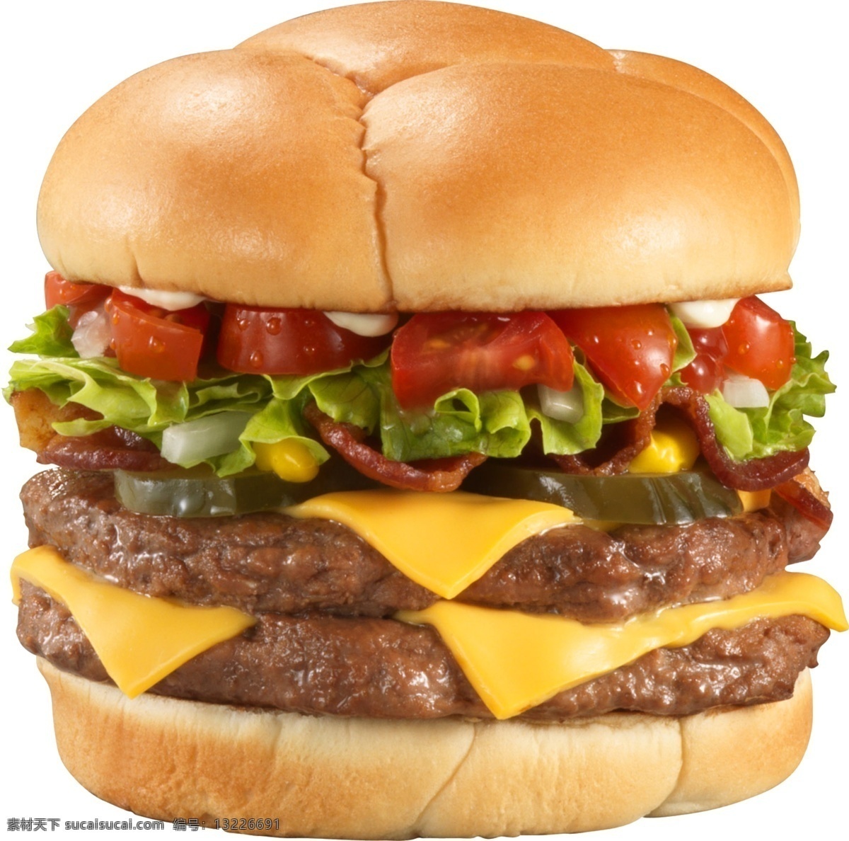 汉堡 美食 透明背景 免扣素材 食品 面食