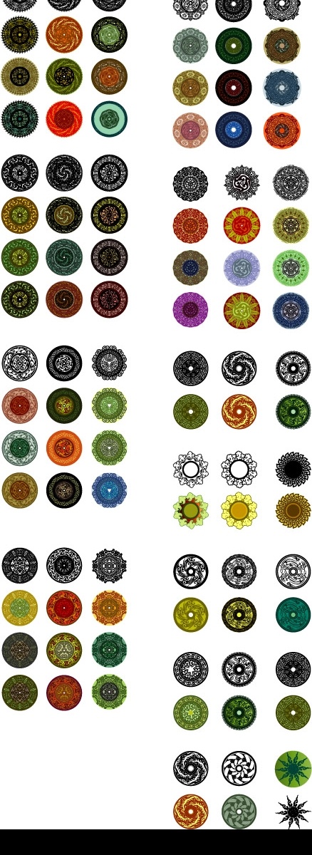 精典 圆形 花边 花纹 底纹边框 花纹花边 矢量图库