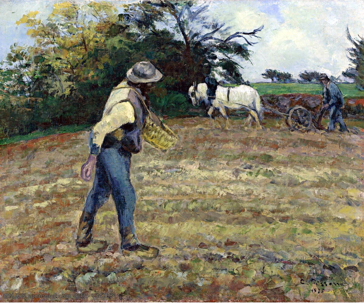 风景 耕种 绘画书法 人物 文化艺术 油画 油画人物 设计素材 模板下载 农忙 马 家居装饰素材