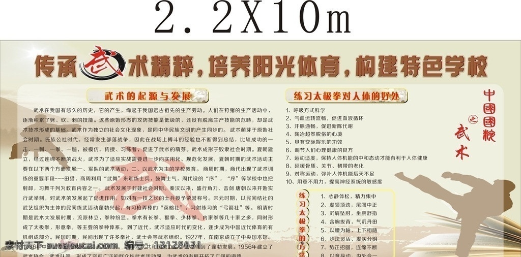 武术展板 学校 武术 展板 古风 武 人 武打 好看 展板模板