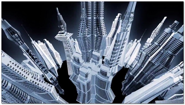 梦想 城 星光 视频 城市 摩天大楼 3d 发达 视频素材 动态视频素材