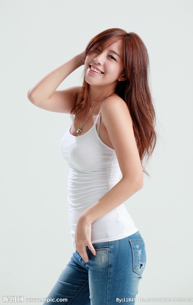 牛仔裤美女 清纯美女 气质美女 性感美女 白汗衫美女 长发美女 青春靓丽 高清美女 女性女人 人物图库