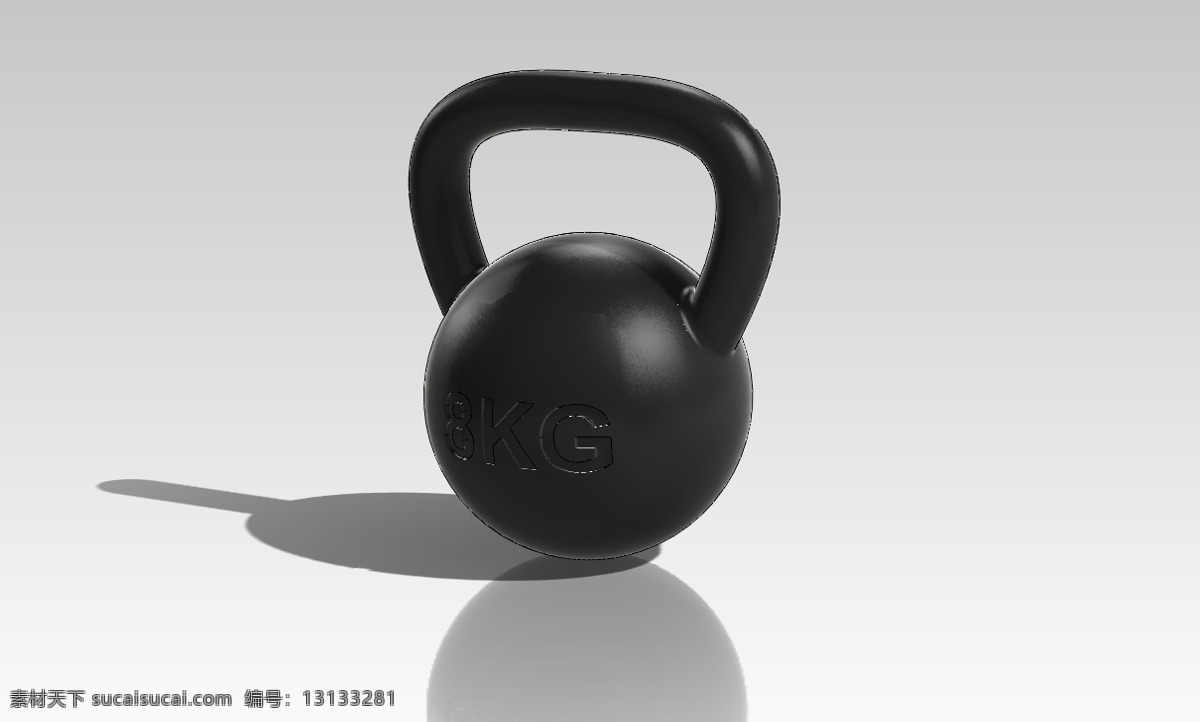 8kg 壶 铃 健身房 设备 壶铃 3d模型素材 电器模型
