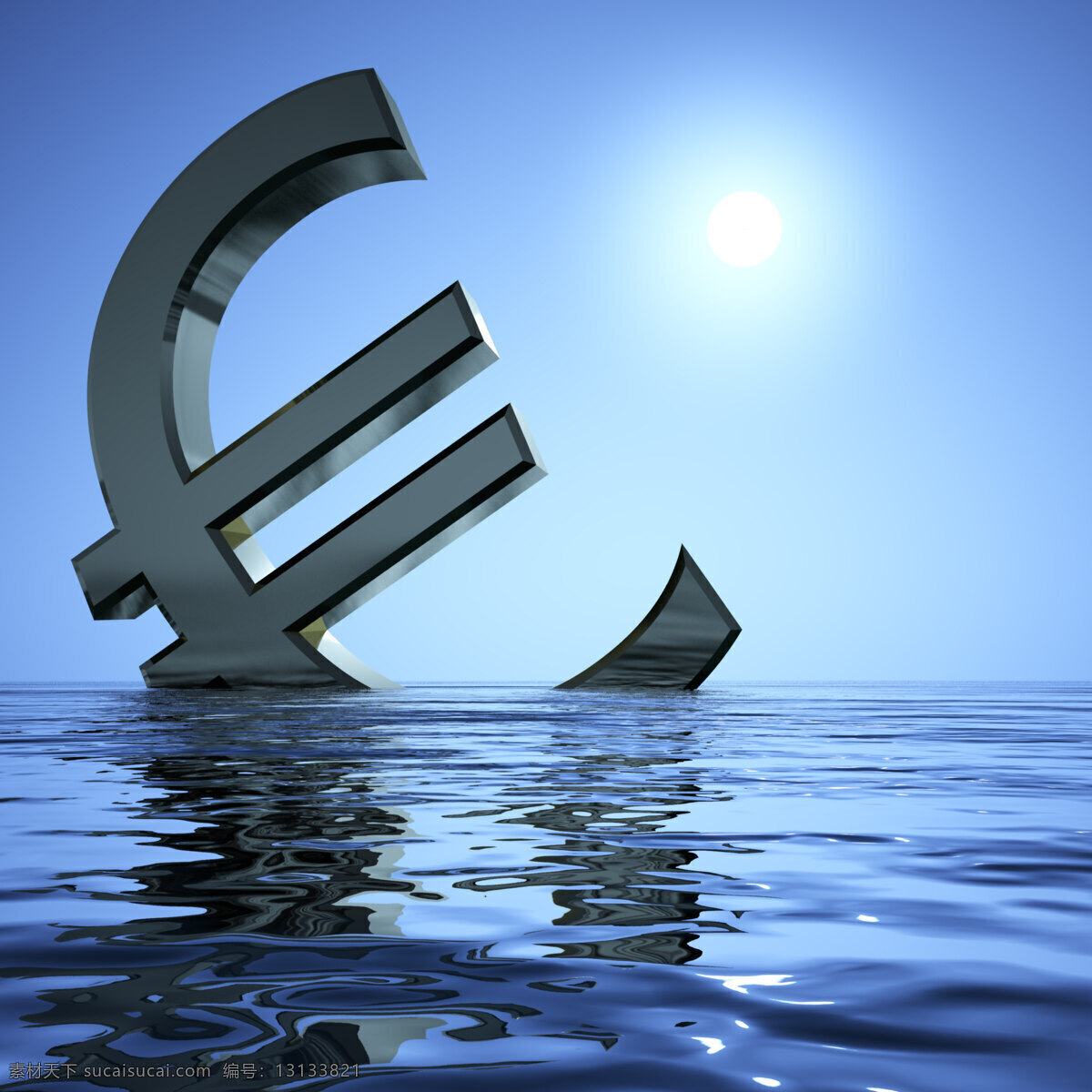 欧元 沉没 海中 出现 萧条 衰退 经济 商务金融