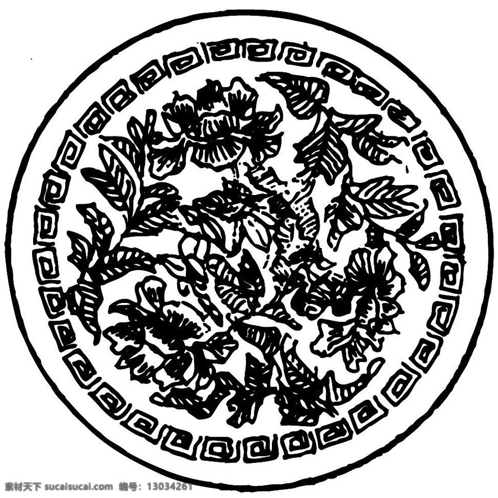 印花 矢量图 服装图案 花卉 民族 色彩 印花矢量图 黑白色 面料图库 服装设计 图案花型