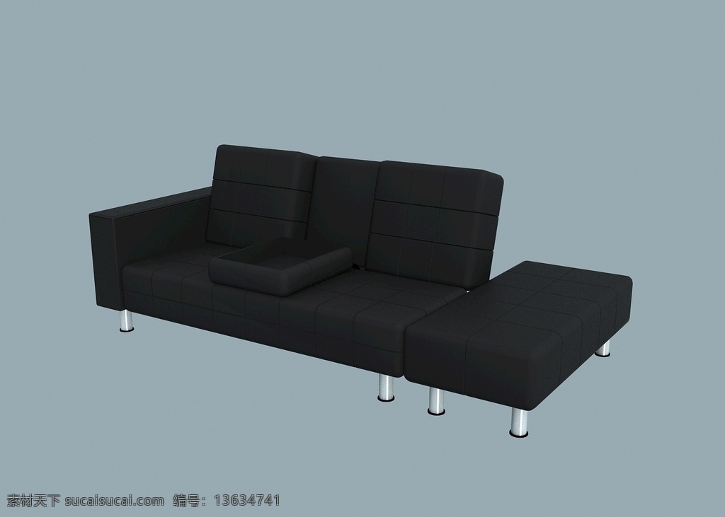 折叠多人沙发 折叠 多人 沙发 简约 带置物板 3d设计 室内模型 max