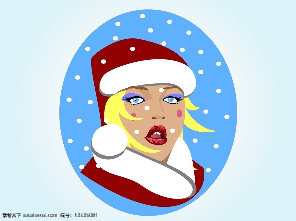 性感 女孩 圣诞 矢量 背景 web 创意 高分辨率 接口 免费 圣诞老人 图形 病 媒 生物 时尚 独特的 原始的 高质量 质量 新鲜的 设计新的 ui元素 hd 元素 详细的 嘴唇 圣诞老人帮手 人工智能 下雪 载体 矢量图