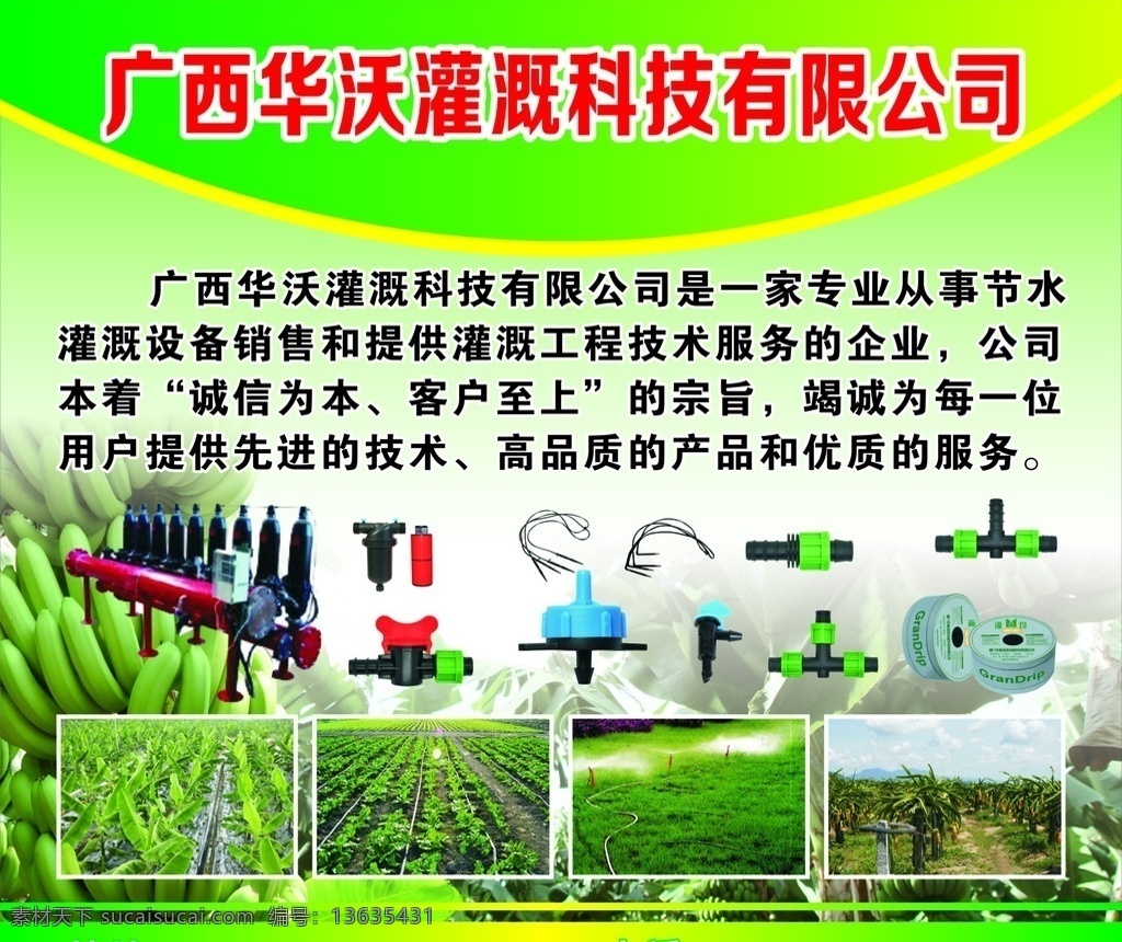 华沃灌溉 喷灌 灌溉工具 香蕉 绿色 菜园