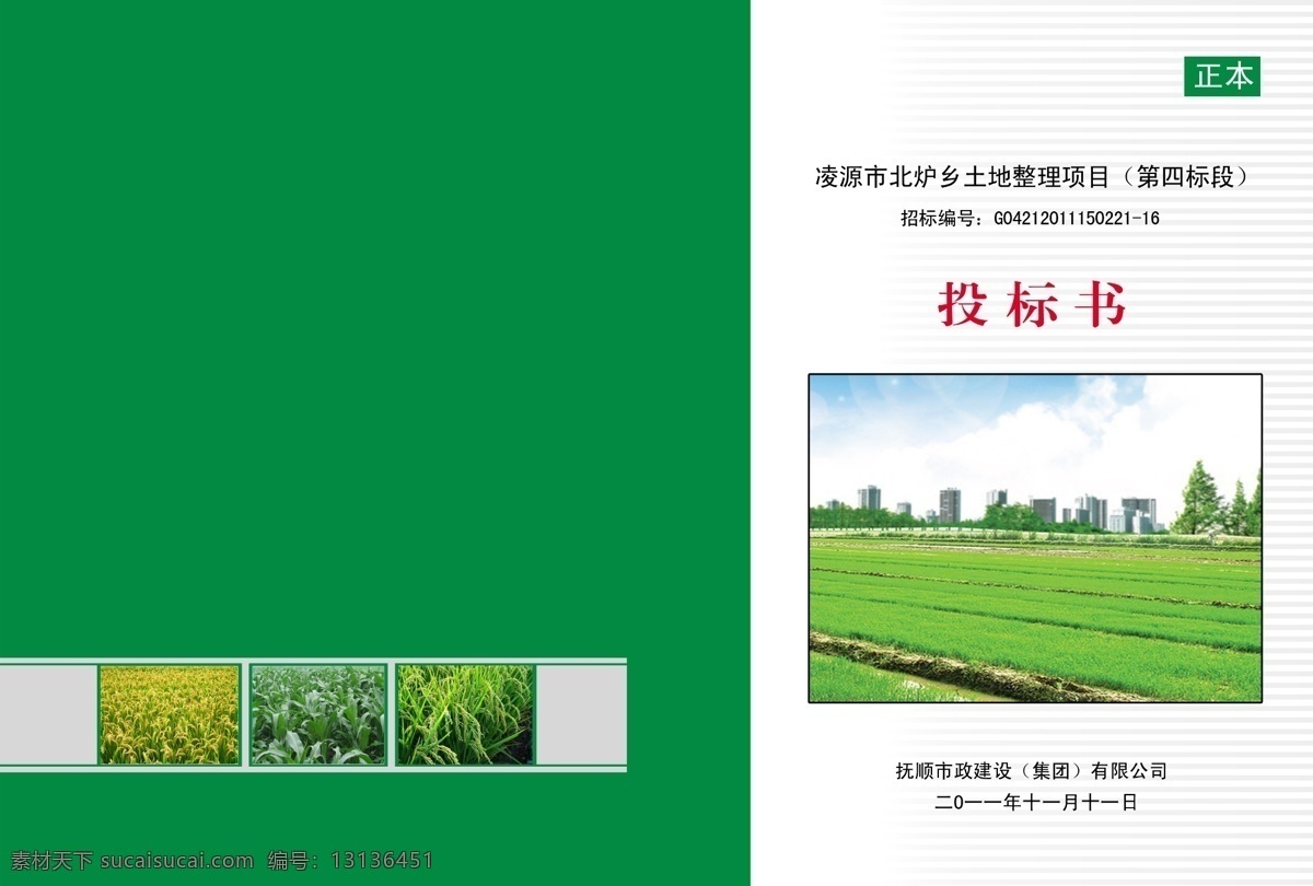 标书 封面 封皮 广告设计模板 画册设计 灰色线条 水稻 玉米地 土地 整理 大田图片 黍子 源文件 封皮模版 其他画册封面
