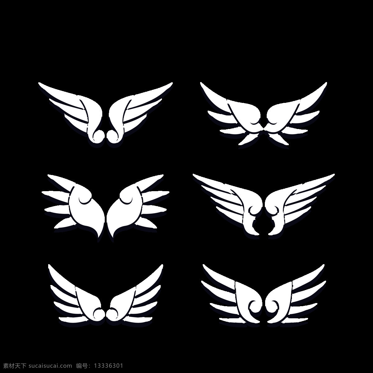 抽象 白色 翅膀 插图 免 抠 透明 图 层 手绘翅膀 翅膀元素 小 天使 卡通翅膀 翅膀图片素材 纹身图案 翅膀素材 手绘翅膀图片