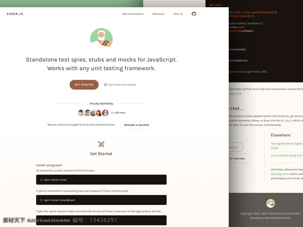 sinon js 主页 重新 sketch 网站设计 网页界面 网页模板 个性设计 ui界面 格式