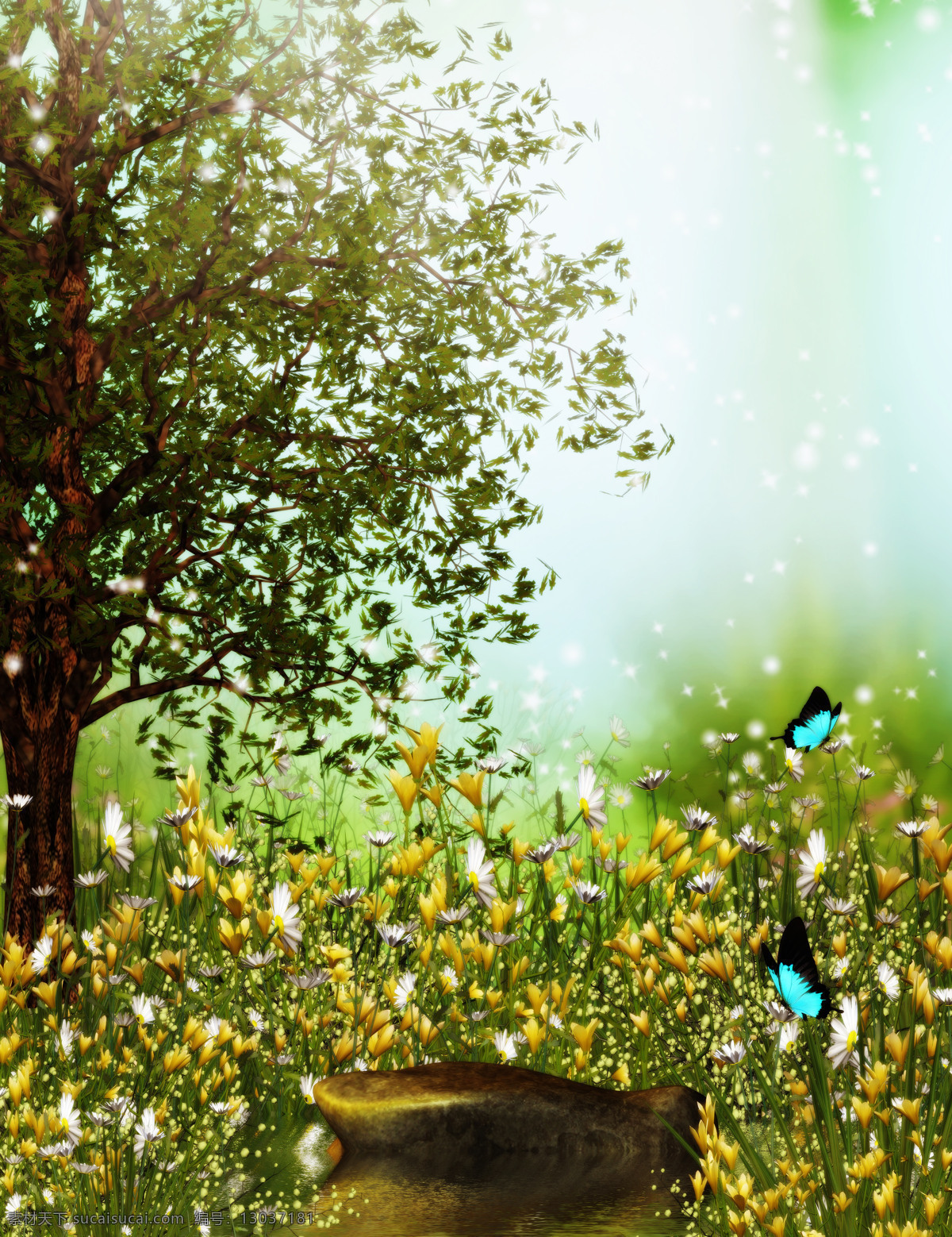 浪漫世界 童话世界 蝴蝶 树木 花朵 花丛 梦幻背景 童话 浪漫 温馨 异国 情调 婚纱摄影 婚纱背景 婚礼背景 摄影背景 影楼背景 影楼模板 相片模板 相片背景 照片模板 照片背景 设计风光 风景漫画 动漫动画