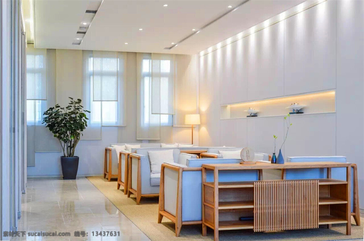 餐厅 长方形餐桌 窗户 灰色地板砖 灰色墙壁 植物 桌椅 简约 方形 吊顶 工装 效果图