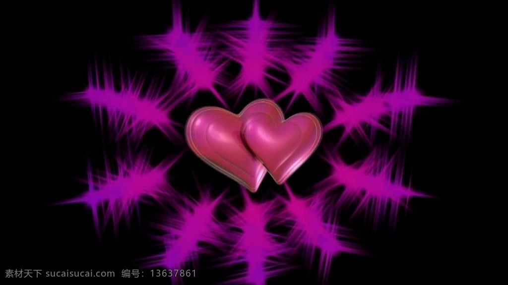 绚丽 爱心 灯光 高清视频素材 视频素材 动态视频素材