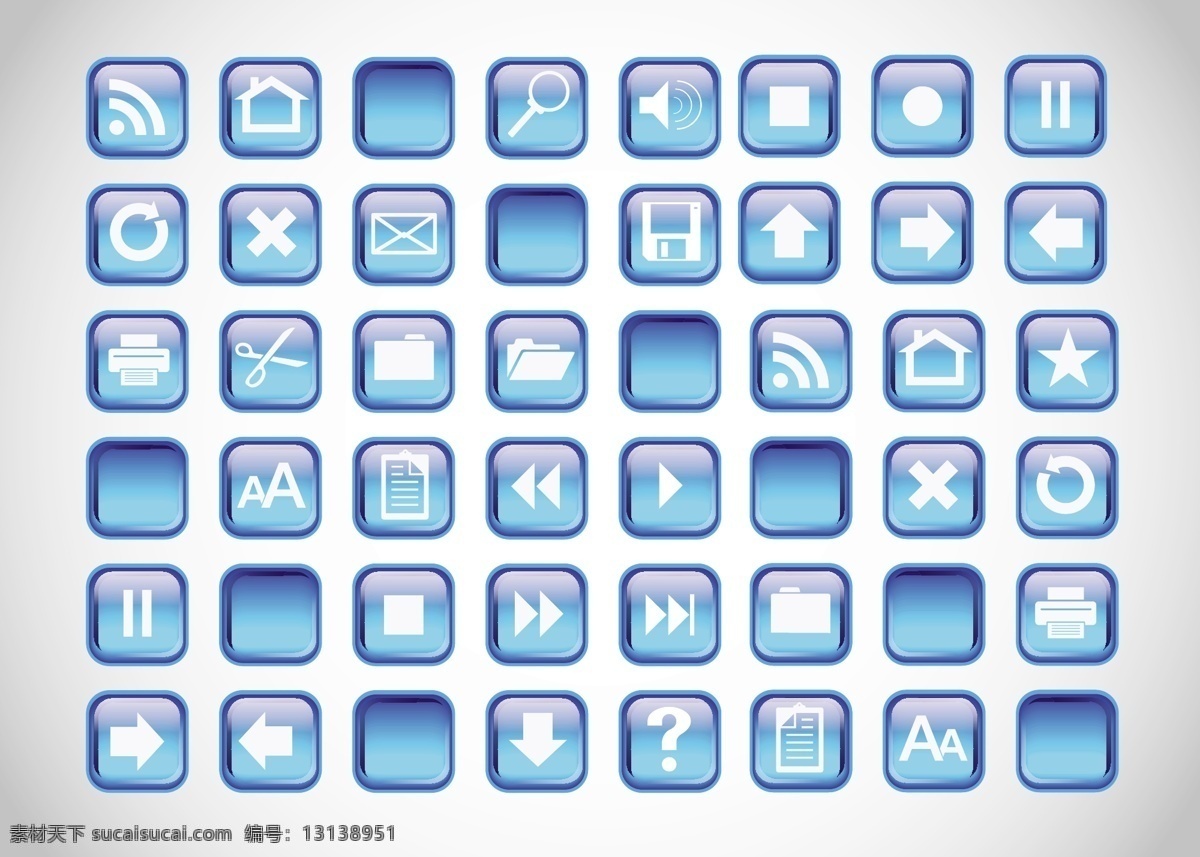 蓝色 图标 按钮 传真 回家 剪贴画 箭 盘 饲料 图形 文件夹 复制 矢量图 其他矢量图