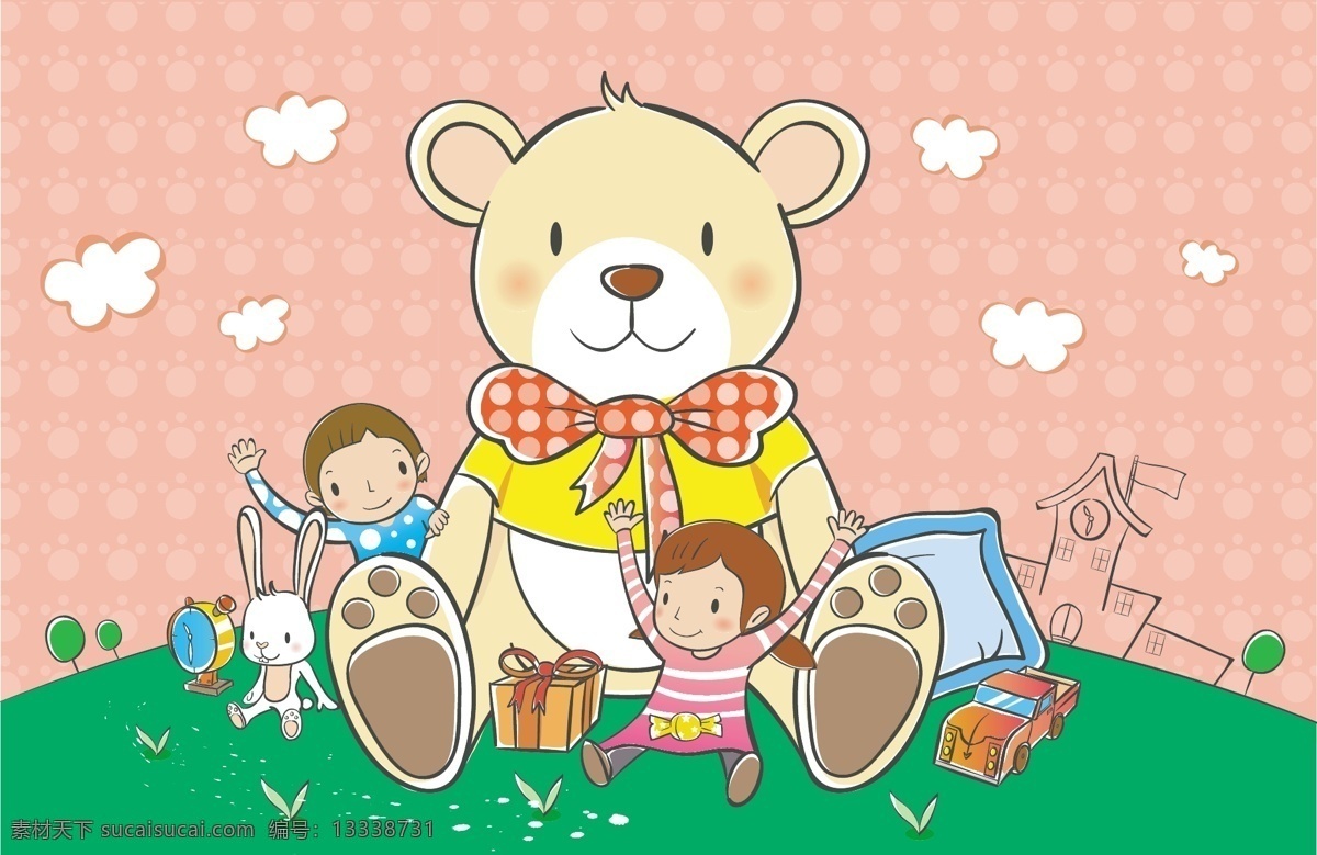 儿童 游玩 儿童幼儿 风景 男孩 女孩 朋友 矢量人物 学习 儿童游玩 友谊 矢量 psd源文件