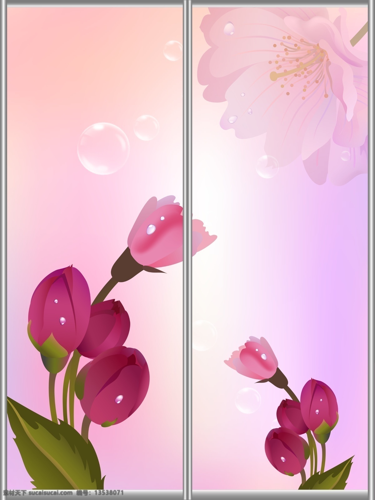 移门免费下载 背景 底纹 广告设计模板 花 花朵 梦幻 泡泡 移门 移门源文件 移门图案 源文件 装饰素材