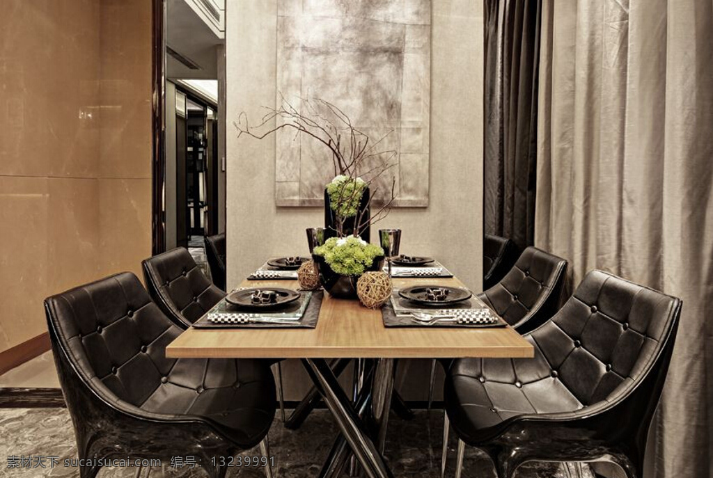 简约 客厅 餐厅 装修 效果图 白色射灯 方形茶几 灰色窗帘 落地窗