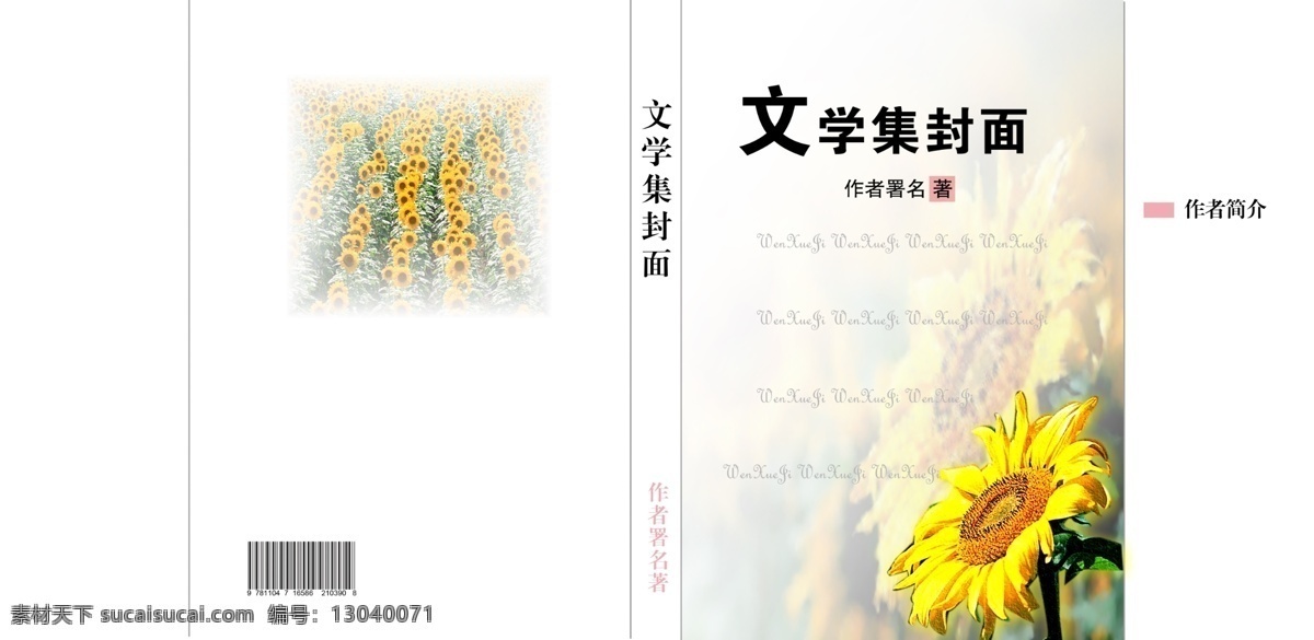 向日葵 封面 封面psd 小说封面 魔幻 小清新 文艺封面 白色