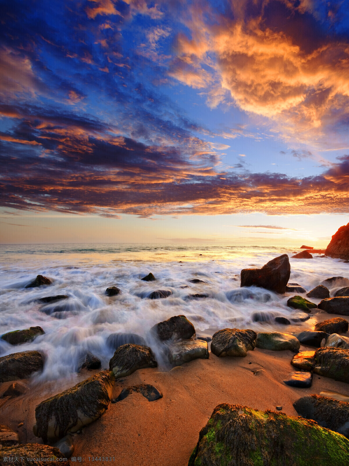 风景图 海边 天空 湛蓝 美景 沙滩 云彩 自然景观 自然风景