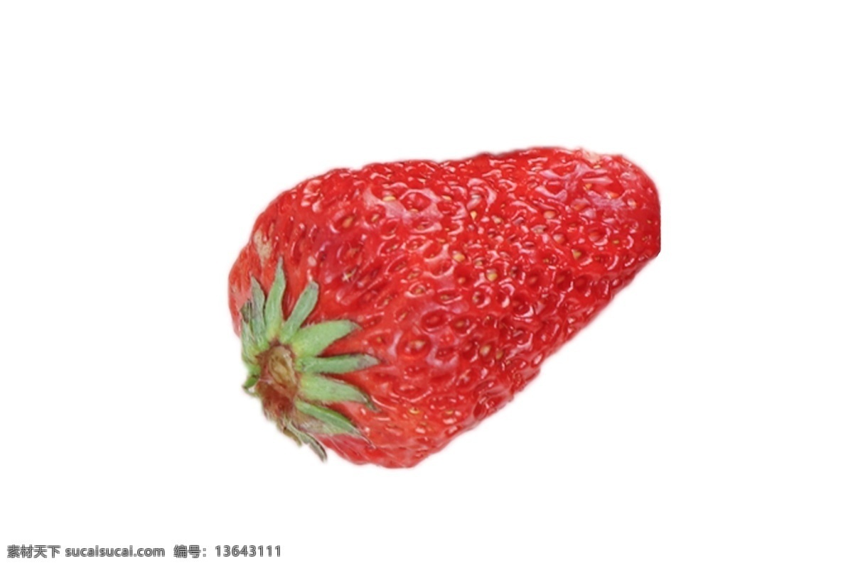 一个草莓 红色 好吃 喜欢 水果 绿色食品