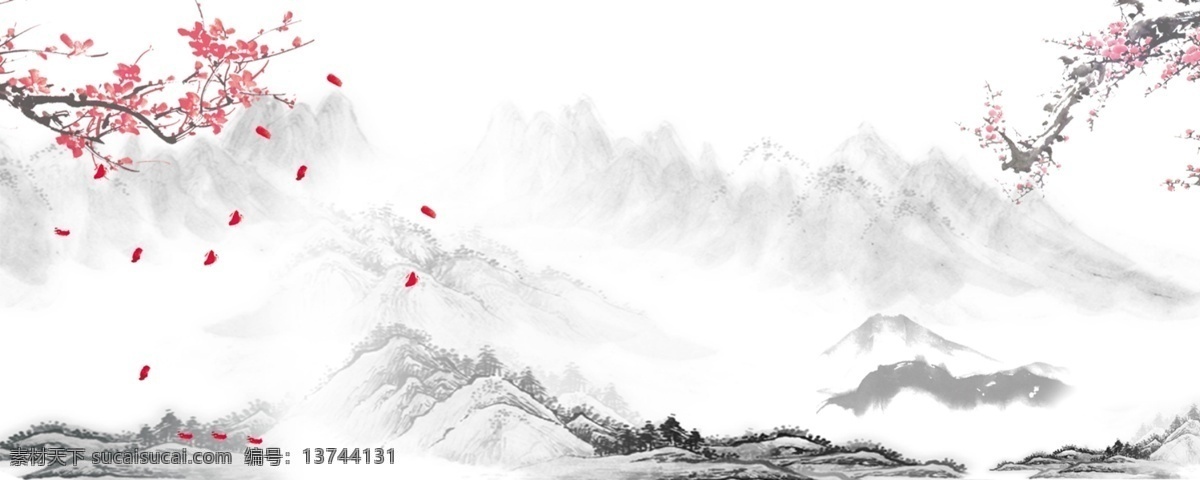 水墨 复古 水墨画 水墨复古 水墨风格 中国风素材 中国 风