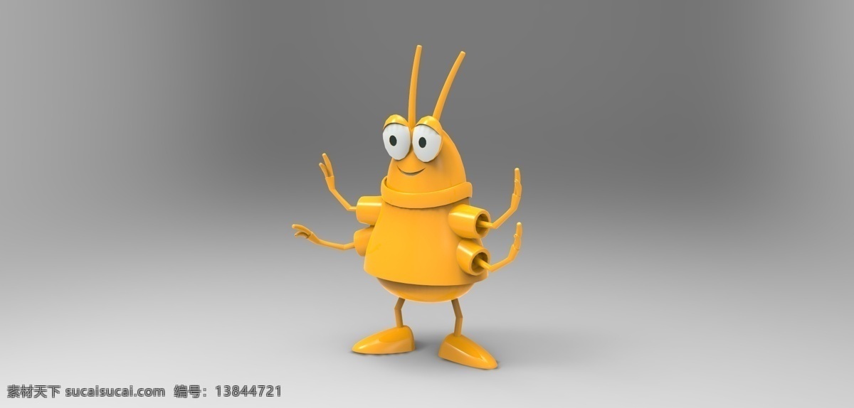 城市 金 甲虫 卡通 昆虫 人物 金甲虫 3d模型素材 其他3d模型