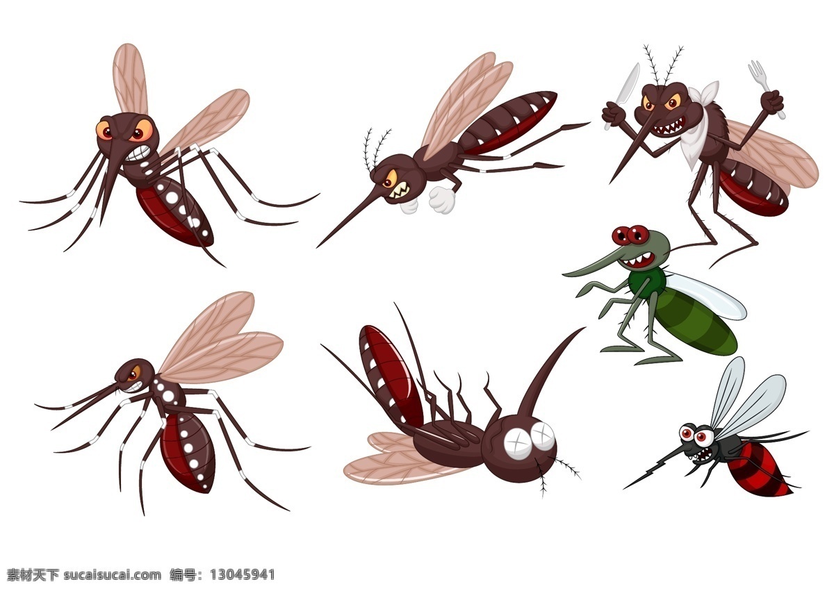 蚊子素材 蚊子 矢量 卡通 动态 2d动漫卡通 动漫动画