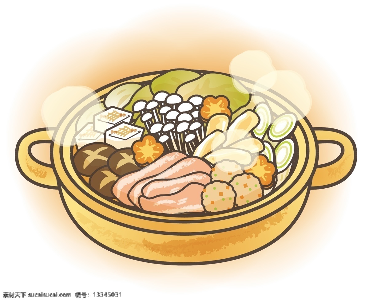 火锅 食物 豆腐 香菇 白色