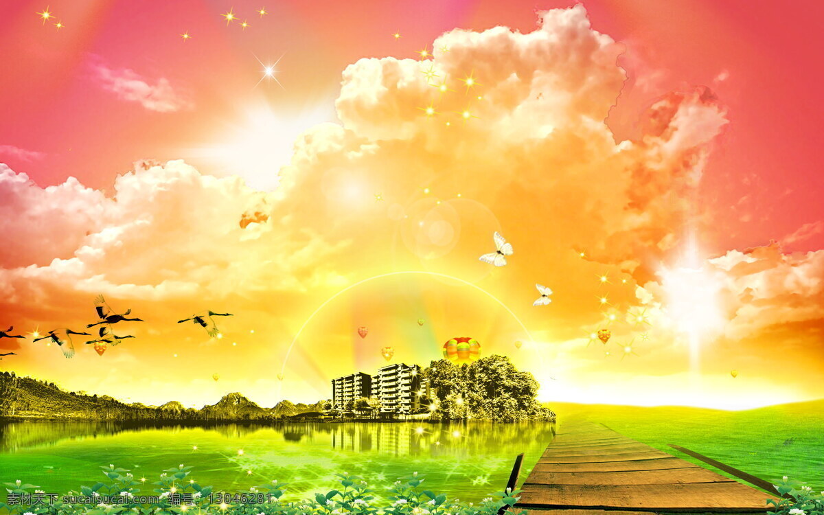 火焰 炮弹 云彩 外景 大图 背景 图 彩虹 鸽子 蝴蝶 金光闪闪 绿草 星光 影楼 经典 绝版 珍藏 背景图片