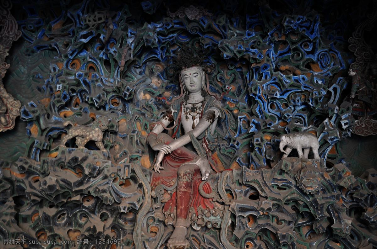 智慧 海 佛教 雕塑 菩萨 泥塑 智慧海 寺院 建筑园林