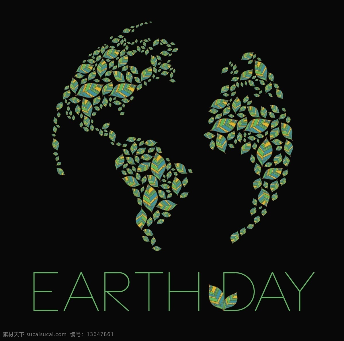 世界 地球日 广告 背景 地球 绿色 叶子 广告背景 earth day 绿色地球 环保 矢量背景