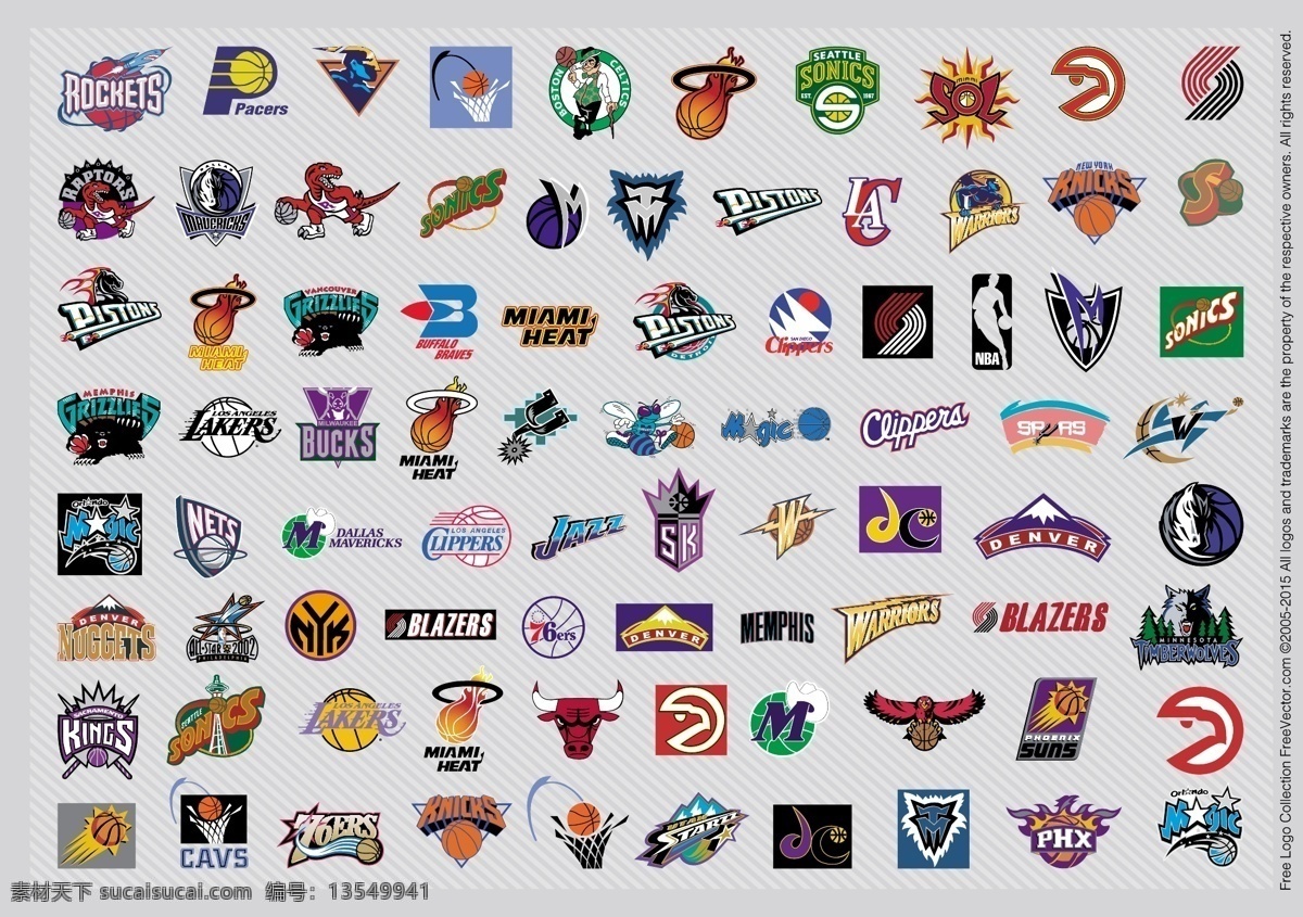 NBA球队的队徽素材图片下载-素材编号13549941-素材天下图库