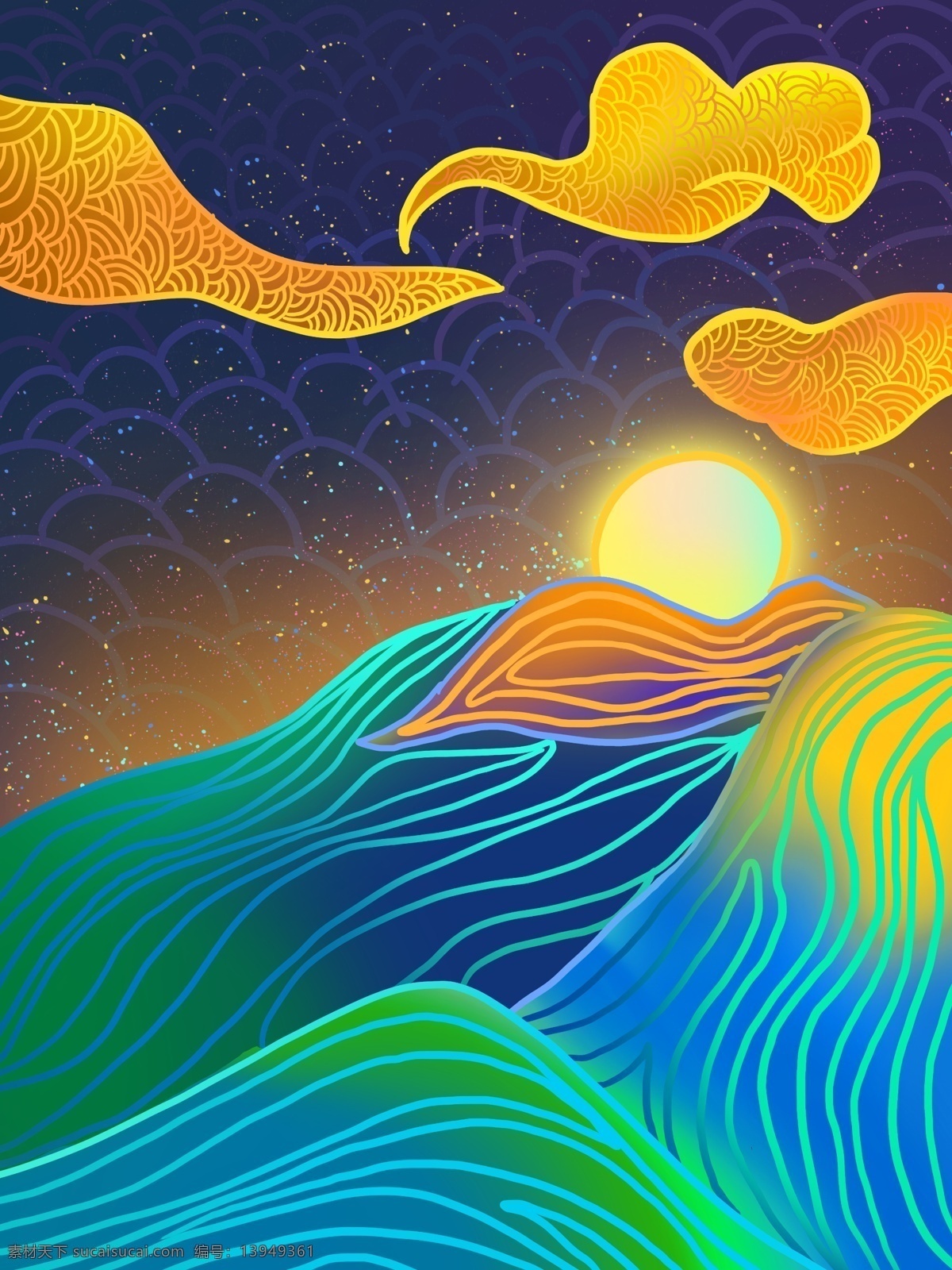 中国 风 流光溢彩 插画 背景 中国风 流光溢彩背景 插画背景 云彩背景 底纹纹理背景